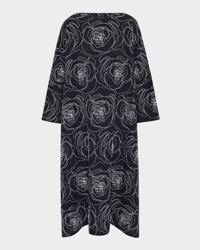 Wide A-Line Scoop-Neck Dress
